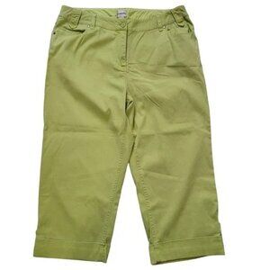 Chico's lime green capri size 2